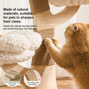 Albero per Gatti con Fiori, Morbido Letto per Gatti, Struttura per Arrampicarsi e Saltare con <span class=keywords><strong>Tiragraffi</strong></span> in Sisal per Gatti - Product Image 5