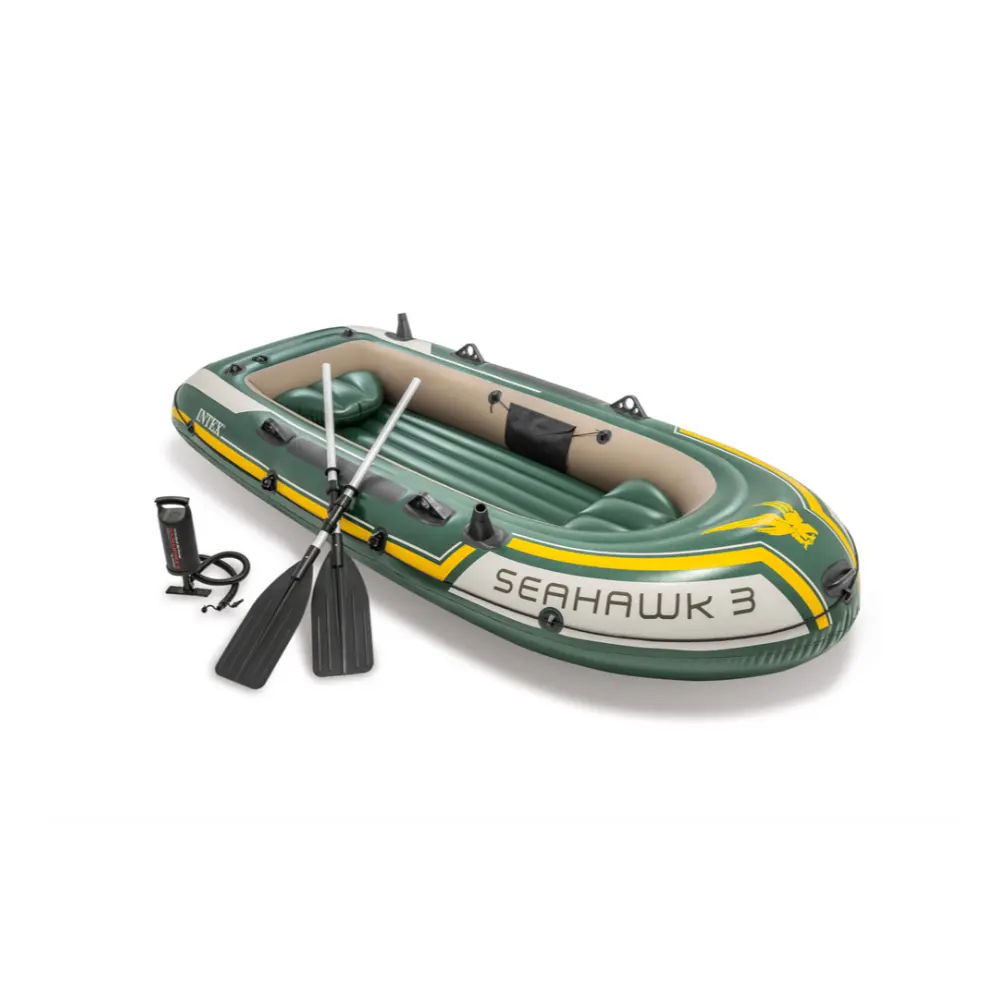 Intex 68380 SEAHAWK 3 Drifting-Ready PVC Canoa inflable/Kayak Set Botes de remos para actividades al aire libre en venta