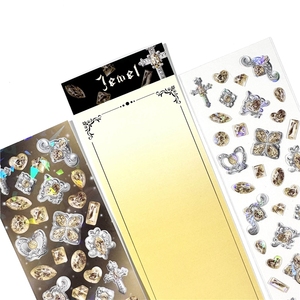 Pegatinas estilo coreano No.204 para Bullet Journal, diseños exquisitos de gemas brillantes, recomendadas para embarazadas, hechas en China, modelo LGBS - Product Image 3