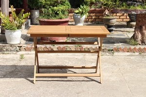 Rectangular <b>Folding</b> <b>Table</b> for Tebles Dining Sets Furniture Teak Outdoor <b>Garden</b> and Patio Wooden Minimalist - Product Image 2