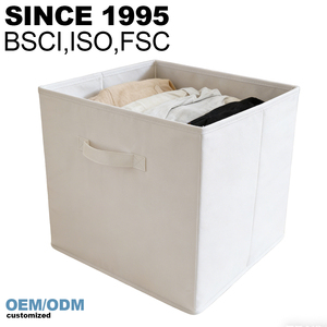 Boîtes <span class=keywords><strong>de</strong></span> rangement en tissu pour vêtements pliables, écologiques, imperméables, grande capacité, avec poignées renforcées - Product Image 1