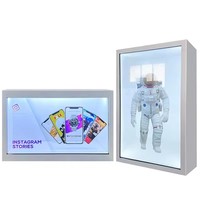 Boîte transparente lenticulaire lcd 3d Affichage transparent de signalisation numérique OLED Écran tactile transparent Boîte d'affichage publicitaire