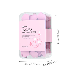 Comprimés de savon faits à la main au <span class=keywords><strong>beurre</strong></span> de karité en forme de <span class=keywords><strong>mini</strong></span> pétale portables Tissu à usage unique pour les étudiants et les enfants - Product Image 4