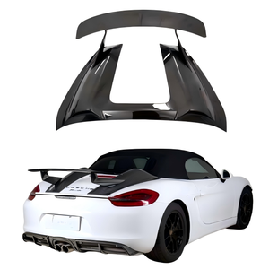 Nouvelle aile de becquet arrière en Fiber de carbone pour Porsche <span class=keywords><strong>Boxster</strong></span> 981/Cayman <span class=keywords><strong>718</strong></span> mise à niveau vers <span class=keywords><strong>Spyder</strong></span> Spoiler - Product Image 1
