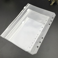 Pochette à fermeture éclair A4B5A5A6A7 en PVC dépoli, enveloppes à monnaie, pochette pour classeur à feuilles mobiles, organisateur de budget à fermeture éclair, sac de rangement pour argent