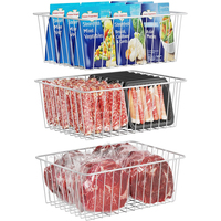 Panier en fil métallique pour congélateur, personnalisable, finition chromée et construction robuste pour le stockage alimentaire industriel