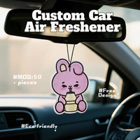 Désodorisant suspendu personnalisé OEM ODM pour voiture, motif café, thé, boisson, parfum d'ambiance intérieur chambre, promotion de marque, souvenir parfumé