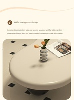 Table basse nuage irrégulière avec rangement et organisation, mobilier de maison moderne nordique minimaliste pour petits appartements