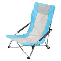 Chaise pliante d'extérieur en fer avec pare-soleil, portable, légère, pour camping, plage, fauteuil inclinable, utilisation en voiture