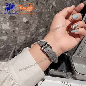 Reloj Cuadrado Analógico de Lujo para Mujer, Marca H 2025, Correa de Cuero Italiano, Cristal de Zafiro, Resistente al Agua - Product Image 6