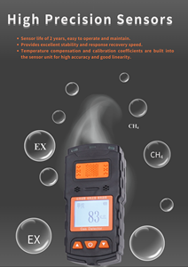 Tragbarer Gas detektor mit langer Standby-Zeit EX LPG-Sensor Gasalarm system LCD-Anzeige Tragbarer Analysator für brennbares Gas - Product Image 4