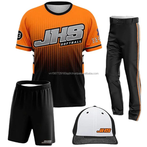 ชุดกีฬาเบสบอลแบบสั่งทำพิเศษสำหรับทุกเพศ พิมพ์ลายด้วยเทคนิคซับลิเมชั่น เนื้อผ้าระบายอากาศ เสื้อแขนสั้น กางเกงขาสั้นสีพื้น ไซส์พลัส สำหรับเด็กและเยาวชน - Product Image 2