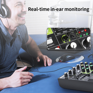 Console professionnelle OEM UF5-M, alimentée 48V, BT Mini, mixeur audio 4 canaux avec deux microphones - Product Image 4