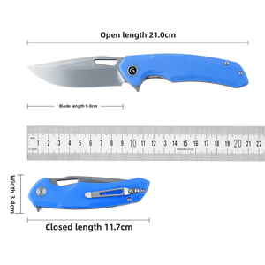 <span class=keywords><strong>Couteau</strong></span> de poche tactique pliable, manche G10, lame en acier D2, ouverture par flipper, EDC, camping en plein air, chasse, survie, couleur bleue - Product Image 5