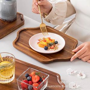 Solid Wood <b>Tray</b> Acacia Wood Octagonal Plate For Dessert Coffee <b>Tea</b> Serving Hotel Use - Product Image 1