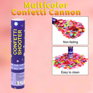 Aktions preis Großhandel Mehrere Farben Biologisch abbaubares Papier Konfetti Cannon <span class=keywords><strong>Party</strong></span> Popper für die Hochzeit - Product Image 4