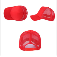Oem 5-panel Oxford Dobby sportcap met foam mesh trucker pet, aangepast logo ontwerp, 3D borduring, sublimatieprint, 100% polyester