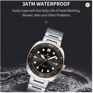นาฬิกาข้อมือ NAVIFORCE คุณภาพสูงสำหรับผู้ชาย ระบบควอตซ์ กันน้ำ 3ATM ตัวเรือนสแตนเลส สไตล์ลำลอง หรูหรา แฟชั่น รุ่นปี 2025 - Product Image 5