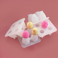 Cetakan Es Krim Buah 3D Mini Lucu dari Silikon DIY Ramah Lingkungan Dapat Digunakan Kembali Mudah Dilepas dari Cetakan Jeruk Stroberi Lemon Buah Naga Mangga