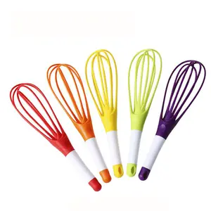 2023 Hot Sale Folding Plastic Egg Beater Multi Function Whisk Egg Spin The Baking Beater