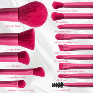 BS-MALL Juego de 14 Brochas de Maquillaje con Espejo y Luz LED, Brochas de Maquillaje Portátiles de Viaje con Estuche y Espejo LED - Product Image 3