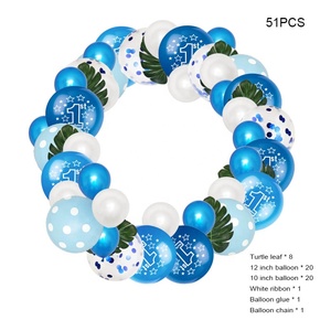 Set di ghirlande ad arco di palloncini di <span class=keywords><strong>compleanno</strong></span> 1th Set di catene di palloncini di seconda corona per Baby Shower - Product Image 3