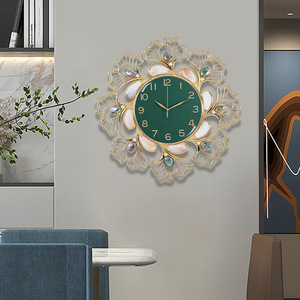 Creative Round Wall <b>Clock</b> With Silent Movement For Living Room Bedroom Entryway - Product Image 3