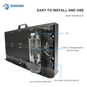 OC-BC7-27mm di rame Hydro sistema di raffreddamento ad acqua liquido CPU radiatore <span class=keywords><strong>dissipatore</strong></span> di calore <span class=keywords><strong>per</strong></span> Computer <span class=keywords><strong>portatile</strong></span> macchina di raffreddamento ad acqua - Product Image 5