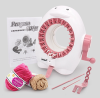 Machine à tricoter circulaire plate à aiguilles, mini tricotage simple DIY EB, à manivelle, facile à utiliser pour la fabrication de chaussettes pour parents et enfants