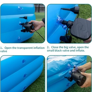 PVC <b>Inflatable</b> Swimming <b>Pool</b> 130*72*22 Inch <b>for</b> Family Big Swimming <b>Pool</b> <b>for</b> Summer Outdoor Backyard Garden - Product Image 5