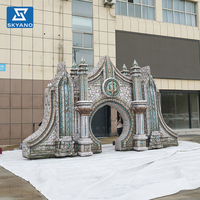 Arche gonflable personnalisée en forme de pierre pour la décoration de scène extérieure ou la publicité d'événements sur le thème de l'océan