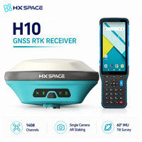 Récepteur GPS RTK GNSS HXSPACE H10 abordable, équipement de topographie de haute précision avec IMU pour les levés d'ingénierie