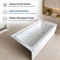 Tablier de salle de bain, jupe Simple en acrylique, dimensions 60x32 pouces, style europe et amérique du nord, livraison gratuite