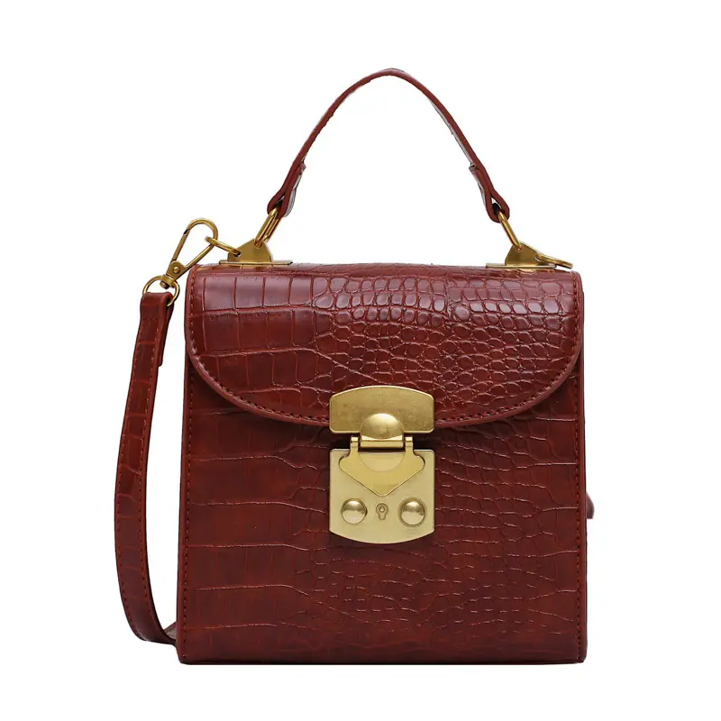 LL37 Luxus Umhängetaschen für Damen Crocodile Pattern Taschen für Mädchen New Designer Small Square Handtasche Tape Tote Handtaschen