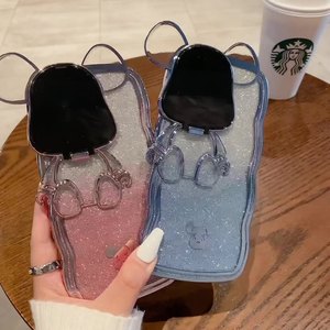 เคสโทรศัพท์หรูหราแบบกำหนดเองสำหรับ iPhone 13 12 11 เคสโทรศัพท์สำหรับผู้หญิงพร้อมเอฟเฟกต์กลิตเตอร์วิบวับ พร้อมที่ยึดกล้อง - Product Image 2