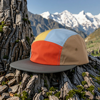 Gorra Deportiva Plegable de 5 Paneles con Logotipo Personalizado al por Mayor, Negra, de Secado Rápido, Ultraligera, con Visera Suave y Transpirable para Marcas