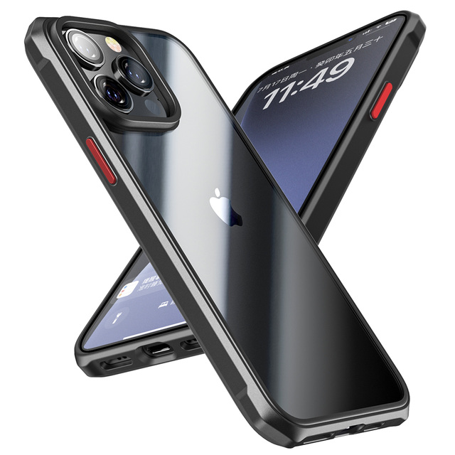 For iPhone 15 Pro Clear Case Wholesale Luxury Armor TPU Bumper Clear Shockproof Case for iPhone 15 Pro Max 15 Plus