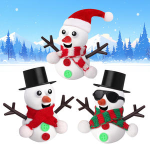 Pour <span class=keywords><strong>Amazon</strong></span> Offre Spéciale bricolage argile bonhomme de neige Kit artisanat de noël pour enfants air sec argile jouet cadeau pâte à modeler et Slime produit - Product Image 2