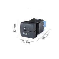 Interrupteur à double bouton poussoir rétroéclairé LED de type carré OEM pour Toyota PRADO 150 RAV4