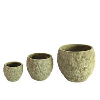 Pots de fleurs en fibre de verre faits à la main, écologiques, à motifs, avec couleur personnalisée pour la décoration intérieure/extérieure et de jardin