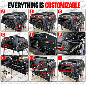 Cubierta de Camioneta TE Toyota Tacoma, Completamente de Aluminio, Impermeable, Modular, para Acampar y Almacenar Equipo - Product Image 2
