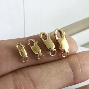 14k黄金填充扣龙虾扣用于珠宝制作黄金填充珠宝发现永久珠宝配件制造商