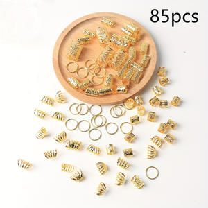 Anillos para trenzar el cabello Teumshein, dijes decorativos de aleación para mujeres, estilo europeo y americano, uso diario, 85 piezas - Product Image 4