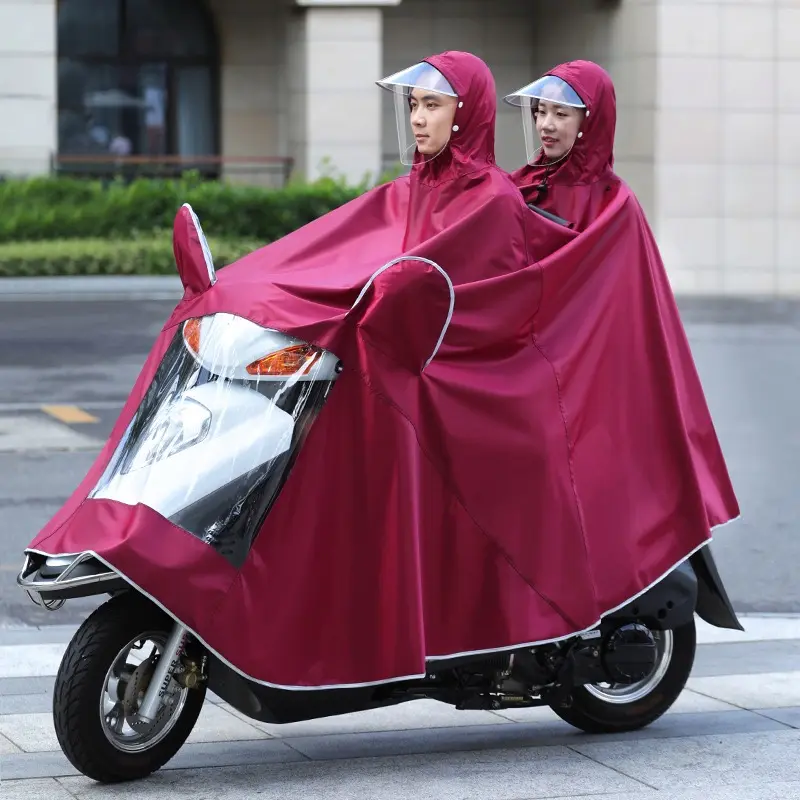 Poncho de lluvia para motocicleta al aire libre, chubasquero eléctrico para conducción de coche, doble Persona, impermeable, para dos personas, barato