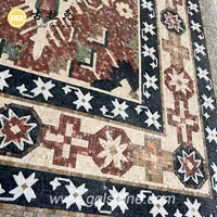 Motif de tapis en marbre fait à la main Art mural en mosaïque au jet d'eau pour la décoration intérieure