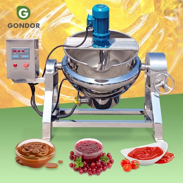 300l Cook Stirring Vacuum Sugar Automatic Melting Sandwich Pot Honey Machine with Stirrer