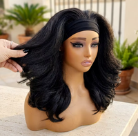 Perruque synthétique KEMY HAIR avec bandeau, texture Yaki, boucles françaises, perruque naturelle abordable, perruques synthétiques volumineuses personnalisables pour femmes noires