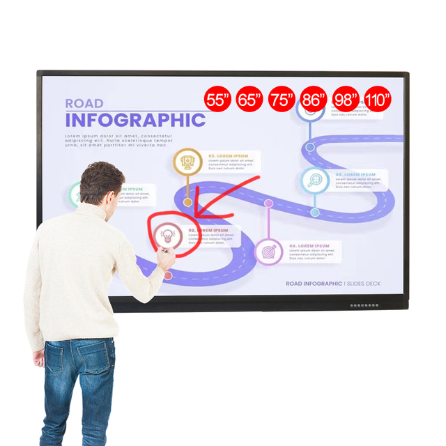 55/65/75/85/98/110 Inch Smart TV Monitor Electronic Whiteboard Interact Smart Board for Education