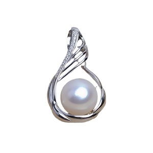 Wenchi S925 Silver Pendant Bottom Holder DIY Pearl Accessory 14-15 Empty Holder Alloy Main Material <b>Semi</b>-Finished Model 13988 - Product Image 5