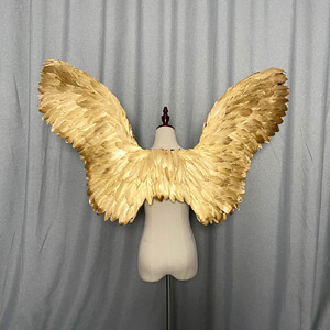 Golden Feather Angel Wings Adult <b>Performance</b> Costume Stage <b>Wear</b> Unisex - Product Image 3
